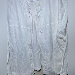 Women’s Focus Waffle Pattern Off White Cream Size 100% Cotton Size XL